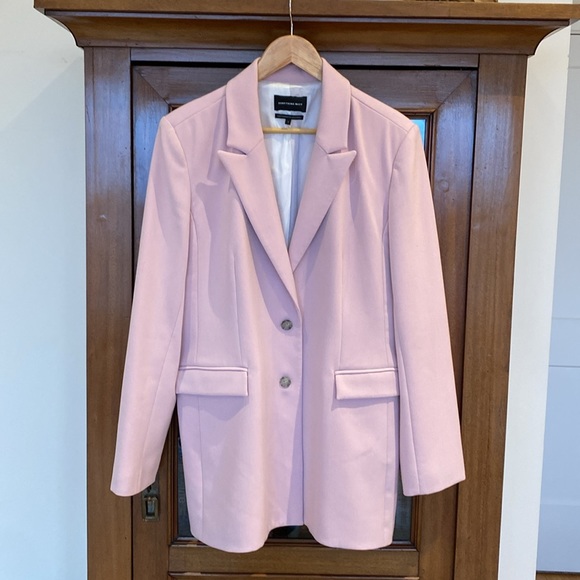 Light pink blazer, thigh length, size large - Picture 2 of 8